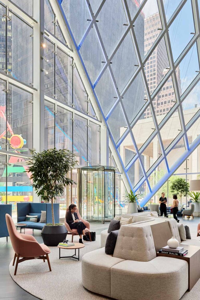 Interior Lobby of JPMorgan Chase Tower in Houston